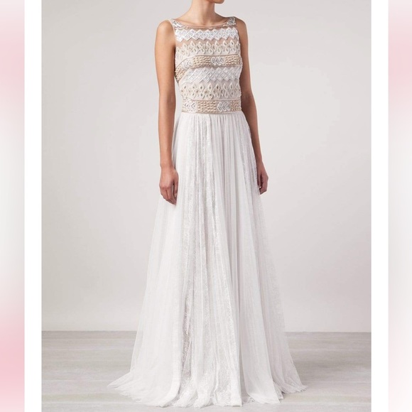 Marchesa Dresses & Skirts - Marchesa NWT gown ivory cream white lace beaded dress
